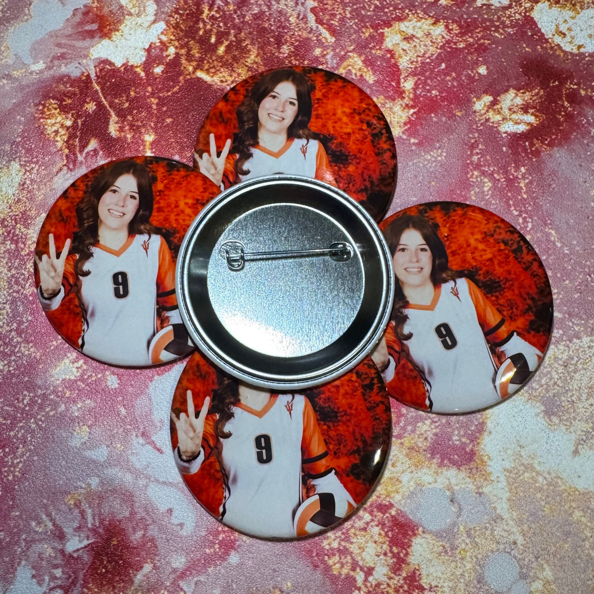 2.25" Round Pinned Back Button