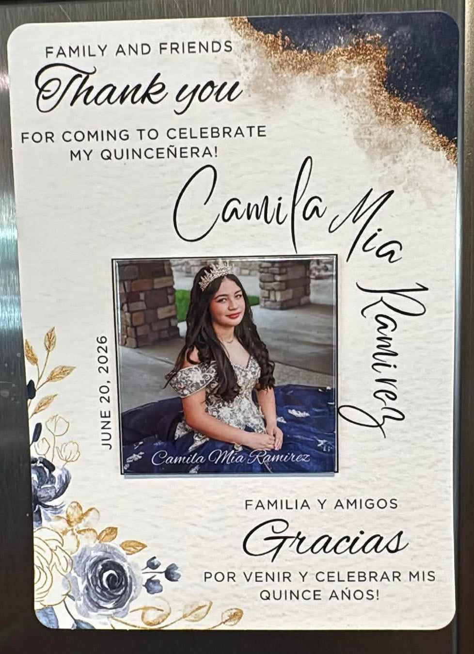 5x7 Custom Card with Custom Magnet